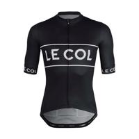 LE COL Cyklistický dres s krátkým rukávem - SPORT LOGO - bílá/černá L