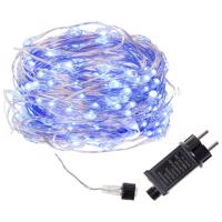 LED řetěz Nano - 10m, 100LED, 8 funkcí, IP44, modrá