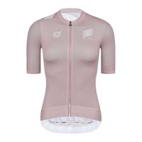 MONTON Cyklistický dres s krátkým rukávem - SKULL HOLIDAY LADY - růžová/bílá