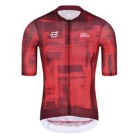 MONTON Cyklistický dres s krátkým rukávem - SKULL SMEARSPACE - červená XS