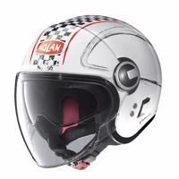 Moto helma Nolan N21 Visor Getaway Barva Metal White-Red, Velikost XS (53-54)
