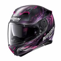 Moto helma Nolan N87 Carnival N-Com Barva Flat Black-Purple, Velikost L (59-60)