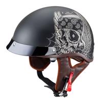 Moto přilba W-TEC Black Heart Longroad Barva Wings Skull, Velikost XS (53-54)