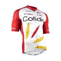 NALINI Cyklistický dres s krátkým rukávem - COFIDIS 2021 - bílá/červená XL