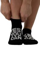 NEBBIA “HI-TECH” crew ponožky YES YOU CAN 122 Black Barva: Černá, Velikost: 35-38