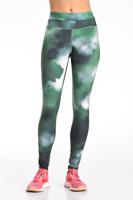 Nessi Sportswear Běžecké Legíny Regular s pásem PRO OSLP-18D70 Wavy Green Velikost: S/M
