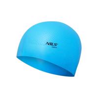NILS Aqua Silikonová čepice NQC Dots světlemodrá