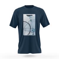 NU. BY HOLOKOLO Cyklistické triko s krátkým rukávem - DON'T QUIT - modrá S