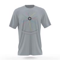 NU. BY HOLOKOLO Cyklistické triko s krátkým rukávem - RIDE THIS WAY - vícebarevná/šedá