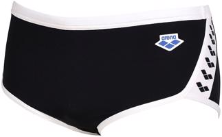 Pánské plavky arena icons swim low waist short solid black/white s -