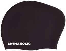 Plavecká čepice na dlouhé vlasy swimaholic long hair cap černá