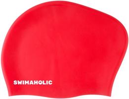 Plavecká čepice na dlouhé vlasy swimaholic long hair cap červená