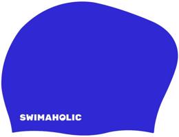 Plavecká čepice na dlouhé vlasy swimaholic long hair cap modrá