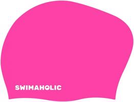 Plavecká čepice na dlouhé vlasy swimaholic long hair cap růžová