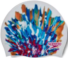 Plavecká čepice speedo digital printed cap bílo/modrá
