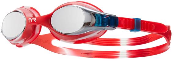 Plavecké brýle tyr swimple mirrored tie-dye červeno/stříbrná