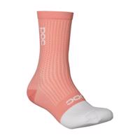 POC Cyklistické ponožky klasické - FLAIR  - červená/bílá L