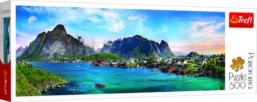 Puzzle panoramatické Lofoten Archipelago, Norsko 500 dílků