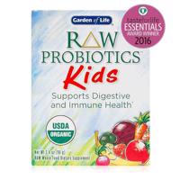 RAW Organic Probiotika - pro děti - na podporu zažívání, s příchutí banánu