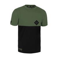 ROCDAY Cyklistický dres s krátkým rukávem - DOUBLE - zelená/černá