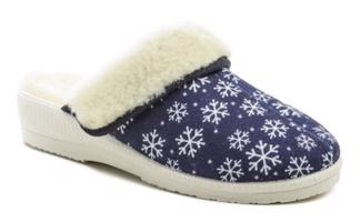 Rogallo 3330-011 modré dámské zimní papuče