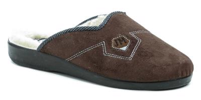 Rogallo 4110-007 hnědé pánské zimní papuče