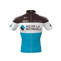 ROSTI Cyklistický dres s krátkým rukávem - AG2R 2020 - bílá/hnědá/modrá M