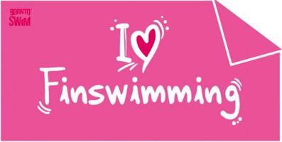 Ručník borntoswim i love finswimming towel růžová