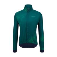 SANTINI Cyklistická zateplená bunda - PURE DYE - zelená XL