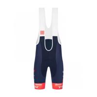 SANTINI Cyklistické kalhoty krátké s laclem - TREK SEGAFREDO 2022 FAN LINE - růžová/modrá