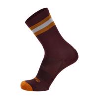 SANTINI Cyklistické ponožky klasické - BENGAL - bordó M-L