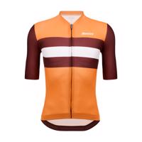 SANTINI Cyklistický dres s krátkým rukávem - ECO SLEEK NEW BENGAL  - oranžová/bordó XL
