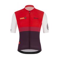 SANTINI Cyklistický dres s krátkým rukávem - LA VUELTA 2021 - červená