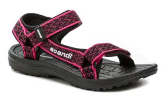 Scandi 251-0002-T1 černo růžové sandály