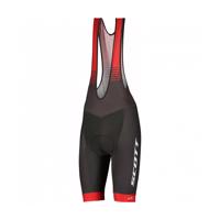SCOTT Cyklistické kalhoty krátké s laclem - RC TEAM ++ 2022 - šedá/červená L