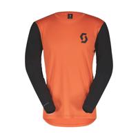SCOTT Cyklistický dres s dlouhým rukávem letní - TRAIL VERTIC LS - oranžová/černá M