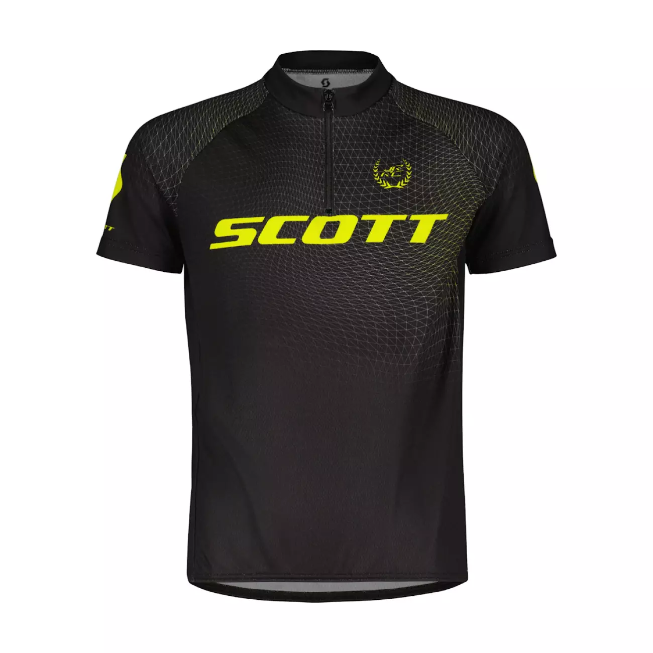 SCOTT Cyklistický dres s krátkým rukávem - RC PRO JR - černá/žlutá 164 cm