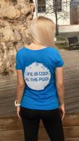 Swimaholic life is cool in the pool t-shirt women azure m
