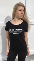 Swimaholic we are swimmers t-shirt women black m