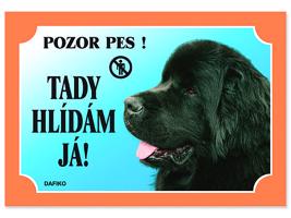 Tabulka DAFIKO novofoundlandský pes černý 1 ks