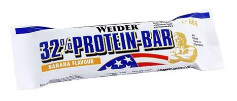 Tyčinka 32% Protein Bar - Weider 1ks/60 g Biela čokoláda - Banán