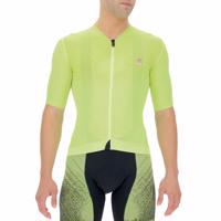 UYN Cyklistický dres s krátkým rukávem - BIKING AIRWING - žlutá L