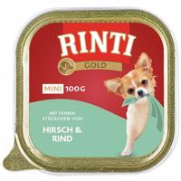 Vanička RINTI Gold Mini jelen + hovězí - KARTON (16ks) 100 g