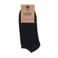 Vlnka Bavlněné ponožky kotníkové černá