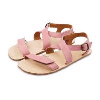 Vlnka Dámské barefoot kožené sandály Johana - růžová