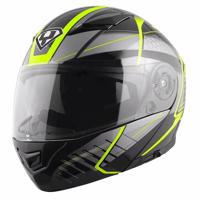 Výklopná moto helma Yohe 950-16 Barva Black-Grey, Velikost S (55-56)